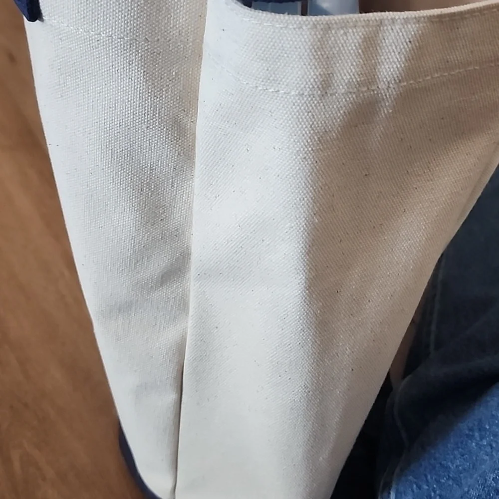 Life Is Good Cream and Navy Canvas Tote Bag - Picture 3 of 8